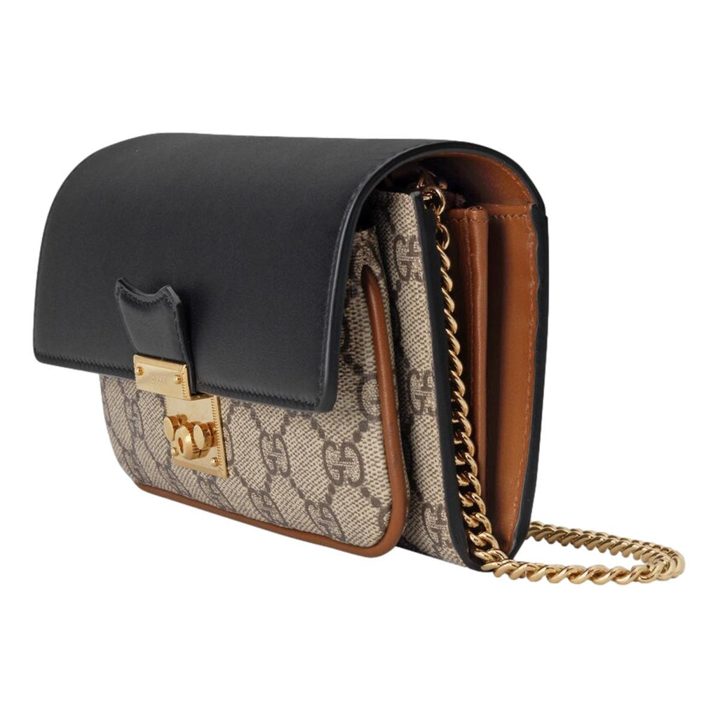 Gucci Padlock GG Leather-trimmed Shoulder Bag