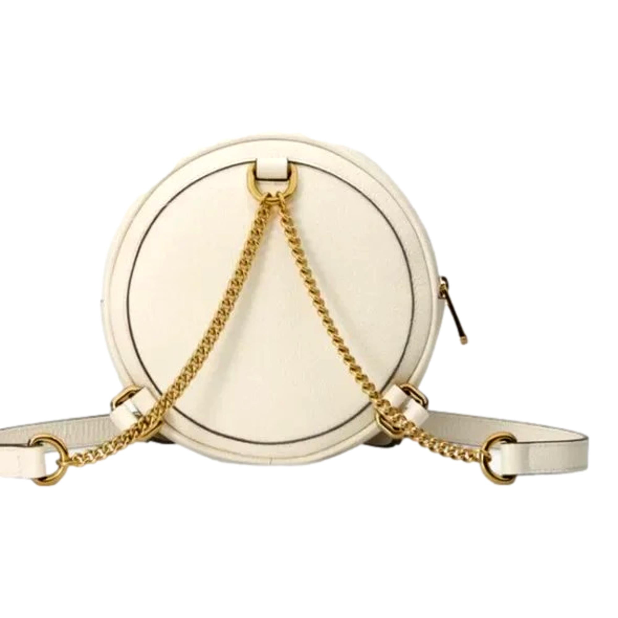 Gucci Grained Calfskin Web Mini Ophidia Round Backpack White at_Queen_Bee_of_Beverly_Hills
