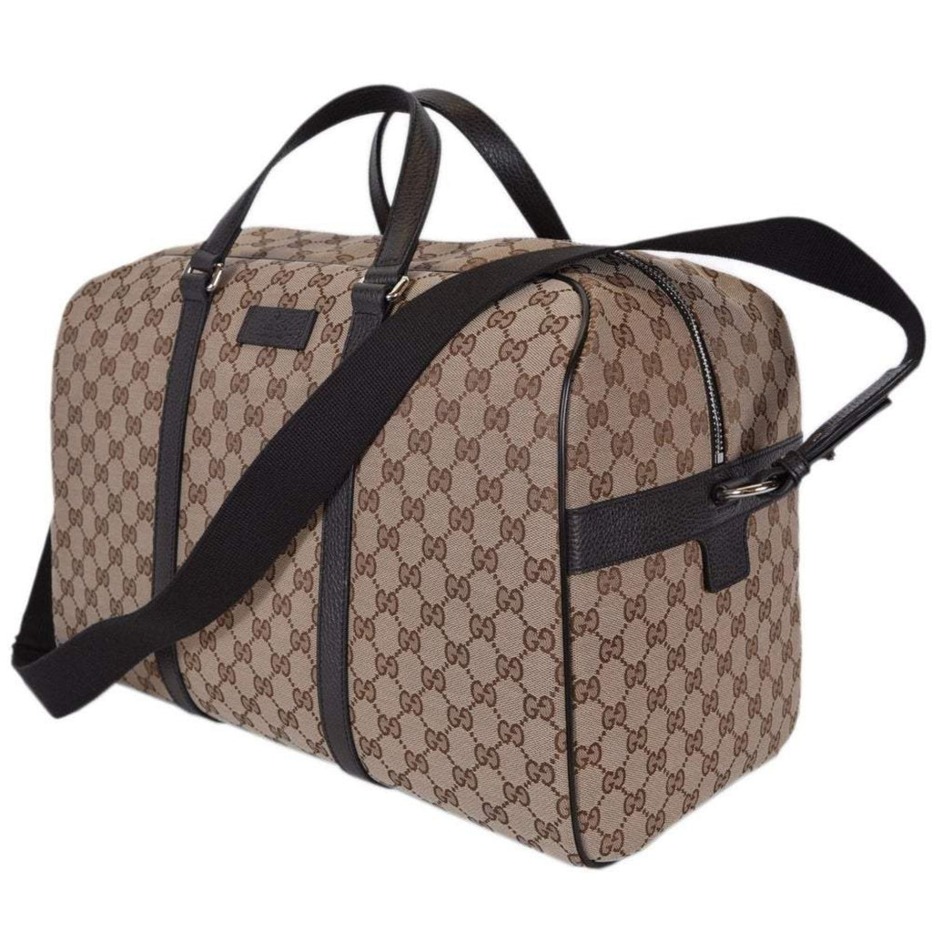 Gucci GG Duffle Travel Bag Weekender X-Large Beige Canvas New