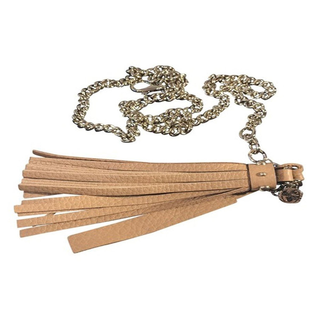 Gucci Leather Tassel GG Gold Chain Camelia Beige Belt Size (36/90) 388992 at_Queen_Bee_of_Beverly_Hills