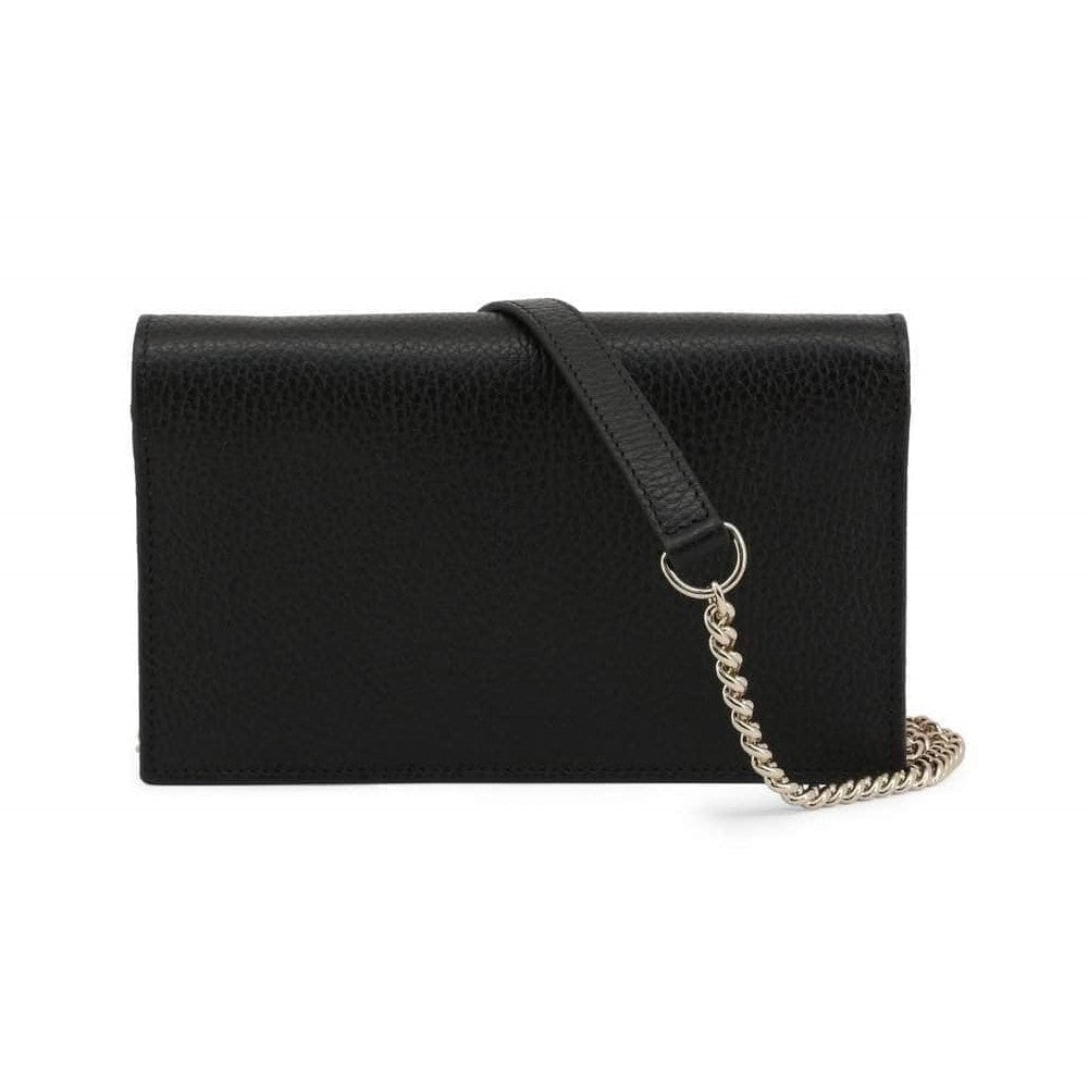 Gucci Marmont Black Dollar Calfskin Leather Interlocking GG Bag available at Queen Bee of Beverly Hills