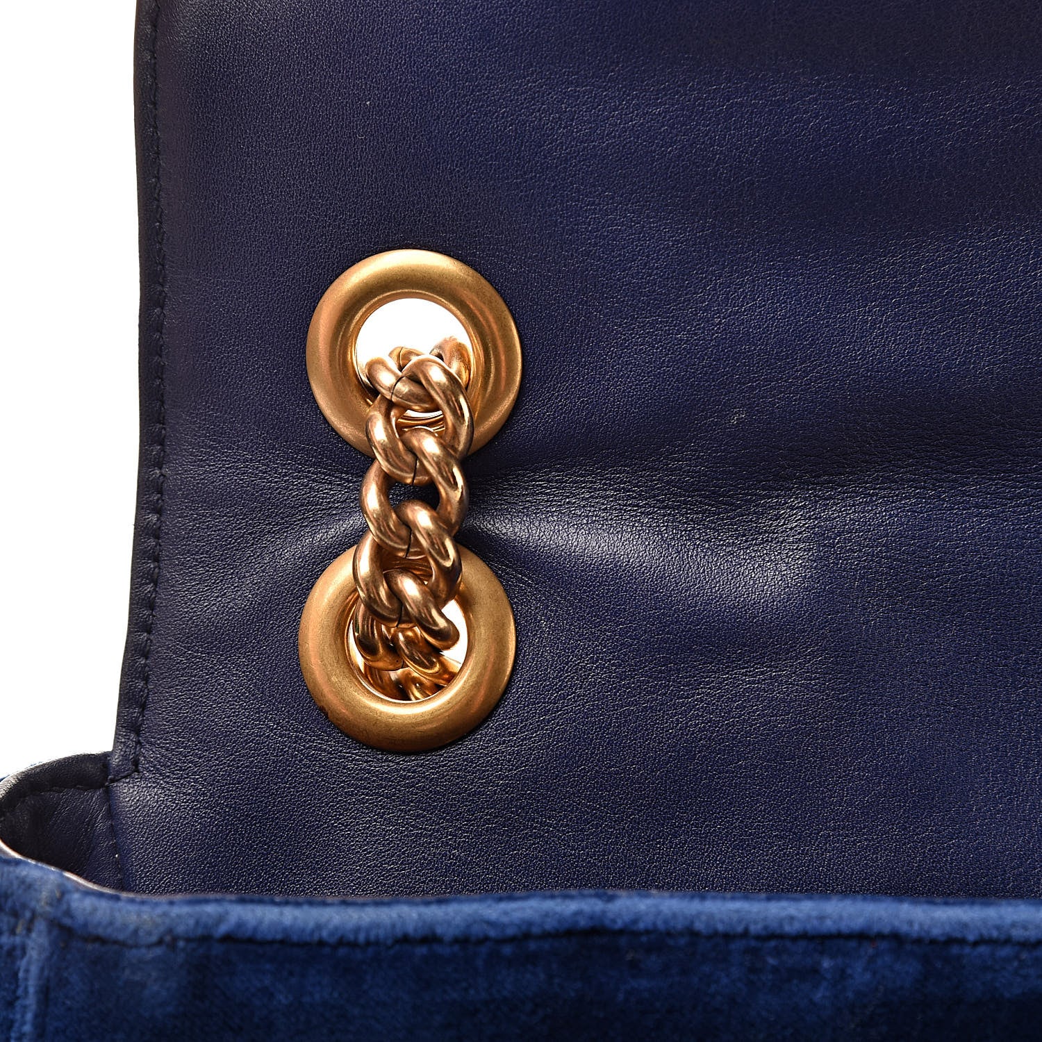 Gucci Marmont Cobalt Blue Velvet Matelasse Shoulder Bag 446744 at_Queen_Bee_of_Beverly_Hills