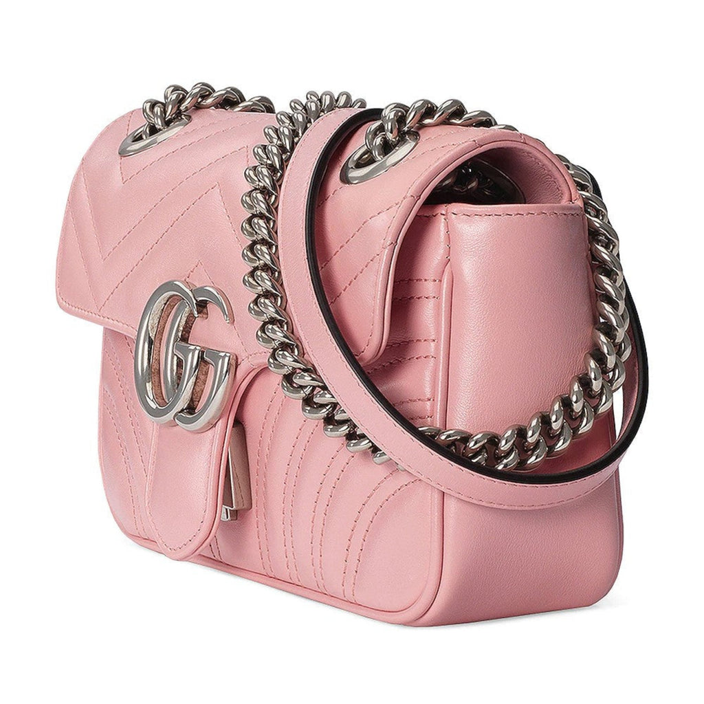 Gucci GG Marmont Matelasse Mini Shoulder Bag Rose Pink