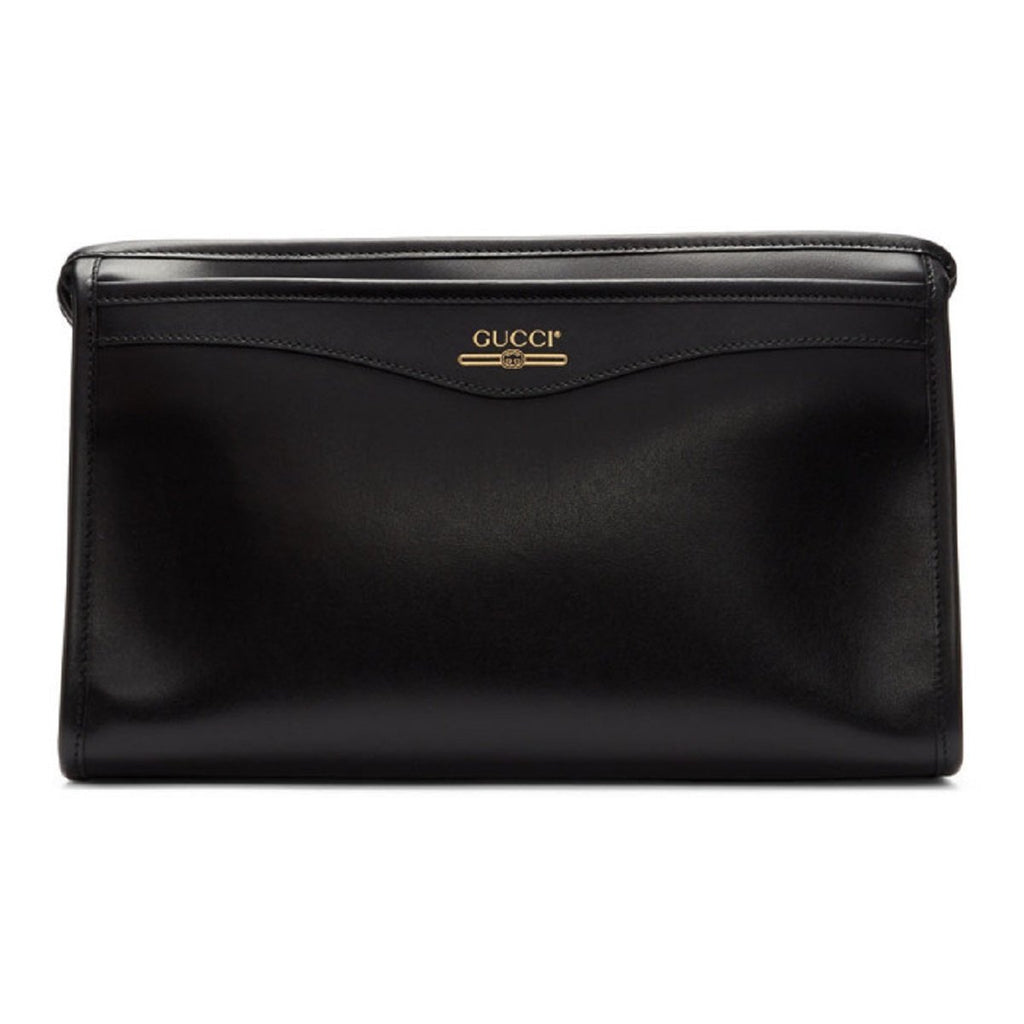 Gucci Maurem Black Leather Clutch Travel Bag 574800 at_Queen_Bee_of_Beverly_Hills