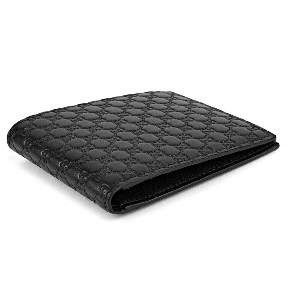 Gucci Men's Microguccissima GG Black Leather Bifold Wallet – Queen