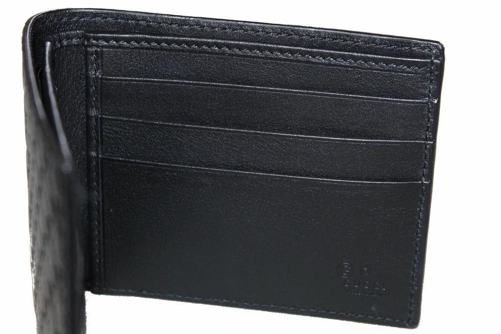 Gucci Men's Microguccissima Black Leather Bifold Wallet 260987 at_Queen_Bee_of_Beverly_Hills