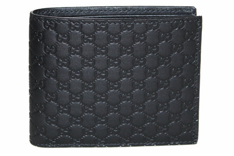 Gucci Men's Microguccissima Black Leather Bifold Wallet 260987 at_Queen_Bee_of_Beverly_Hills