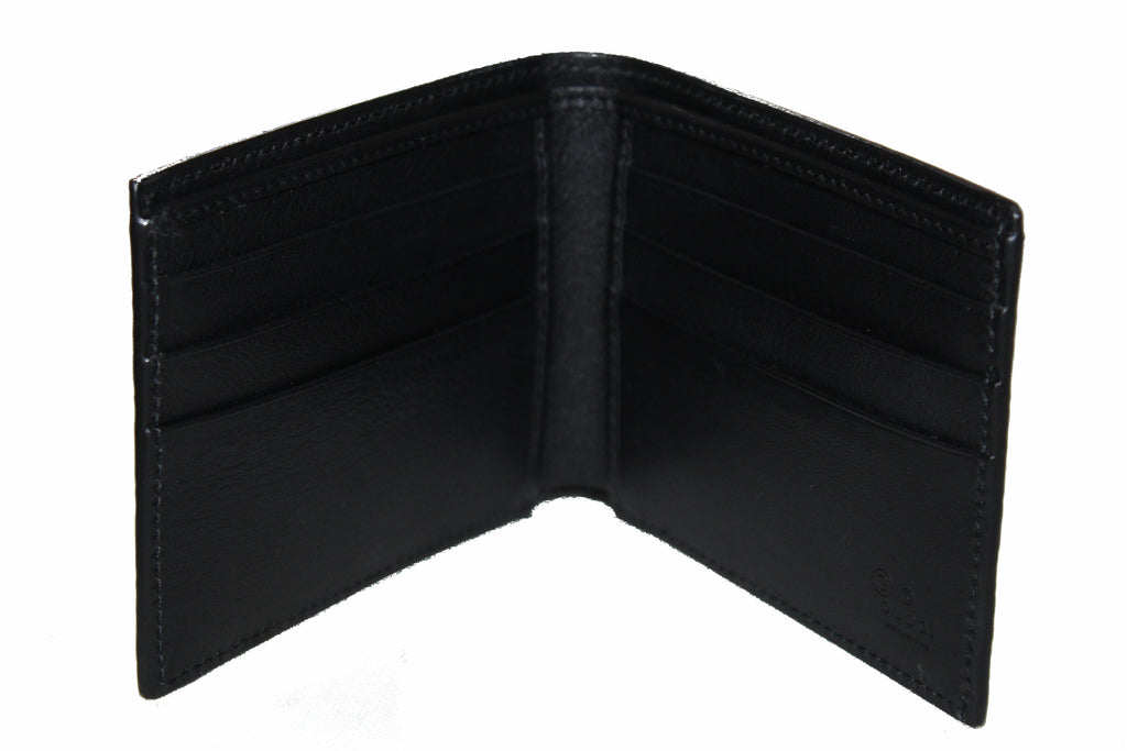 Gucci Microguccissima Monogram Logo Black Soft Margaux Leather Bifold Wallet
