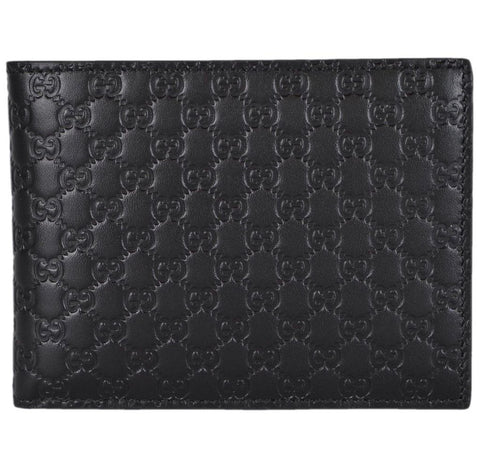 Gucci Men's Microguccissima Black Leather Trifold Wallet 333042 at_Queen_Bee_of_Beverly_Hills