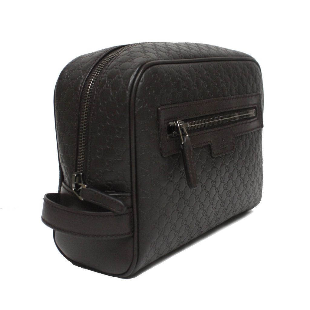 Jumbo GG Small Leather Toiletry Bag in Black - Gucci