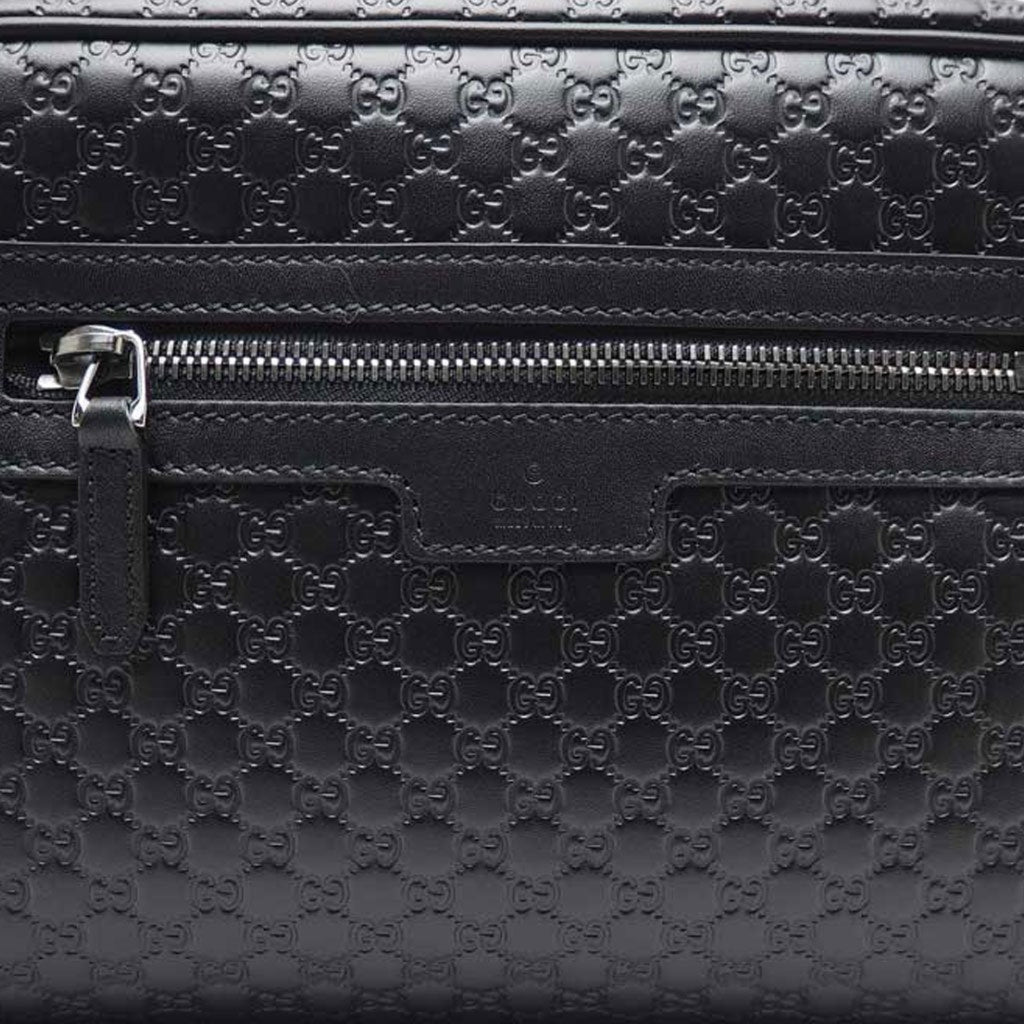 Gucci GG Microguccissima Leather Toiletry Case Black - DDH
