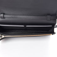 Gucci Microguccissima GG Logo Black Leather Wallet Crossbody Handbag available at Queen Bee of Beverly Hills