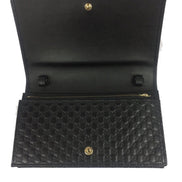 Gucci Microguccissima GG Logo Black Leather Wallet Crossbody Handbag available at Queen Bee of Beverly Hills