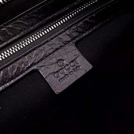 Gucci Morpheus Black Fluffy Calf Leather Cosmetic Pouch Bag available at Queen Bee of Beverly Hills