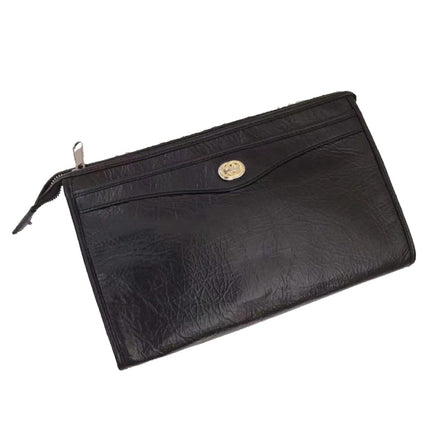 Gucci Morpheus Black Fluffy Calf Leather Cosmetic Pouch Bag available at Queen Bee of Beverly Hills