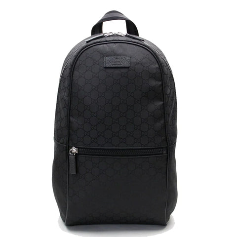 Gucci Nylon GG Guccissima Black Slim Backpack Travel Bag 449181 at_Queen_Bee_of_Beverly_Hills