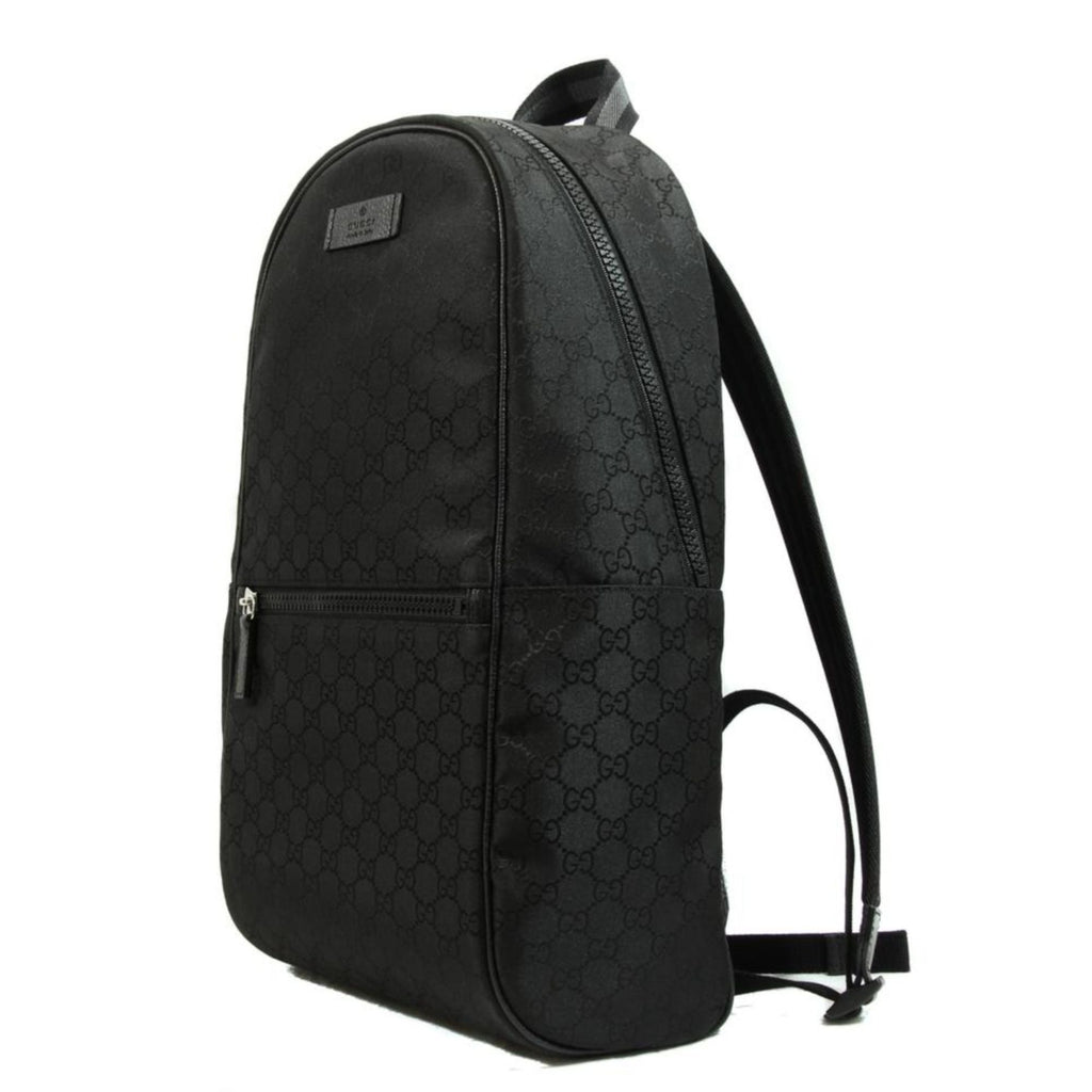 Gucci Nylon GG Guccissima Black Slim Backpack Travel Bag 449181 at_Queen_Bee_of_Beverly_Hills