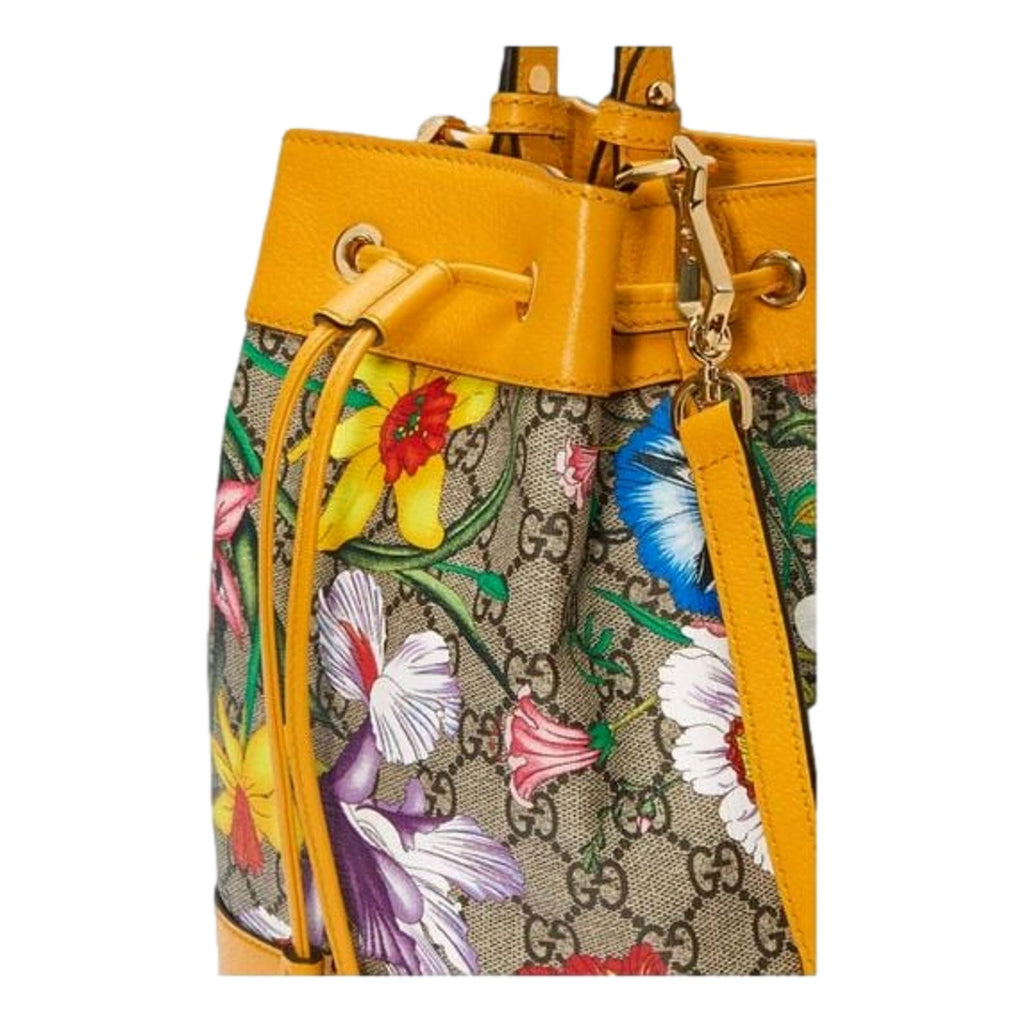 Gucci Ophidia Microguccissima Floral Print Canvas Bucket Bag 550621 at_Queen_Bee_of_Beverly_Hills