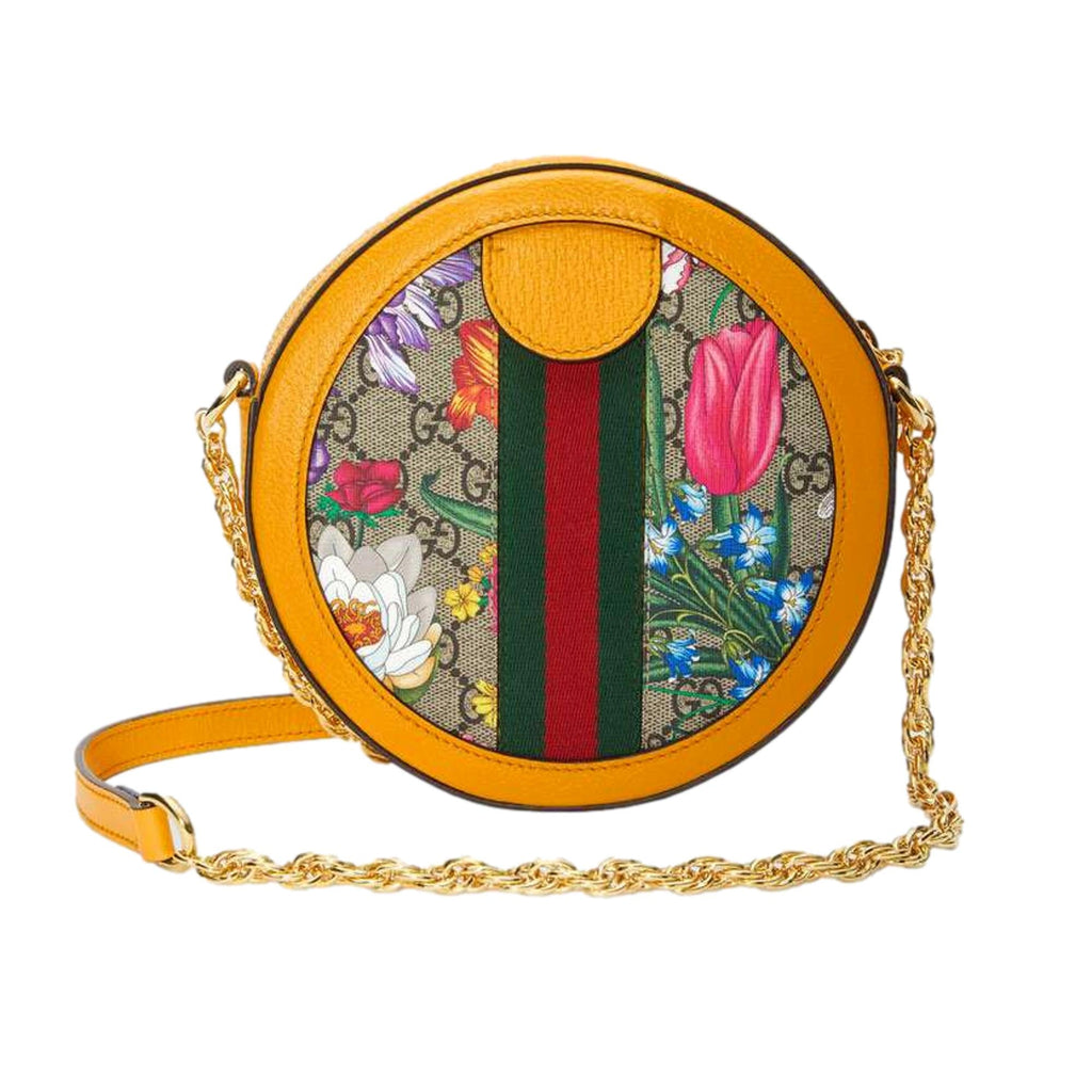 Gucci Ophidia Microguccissima Floral Print Canvas Round Crossbody Bag 550618 at_Queen_Bee_of_Beverly_Hills