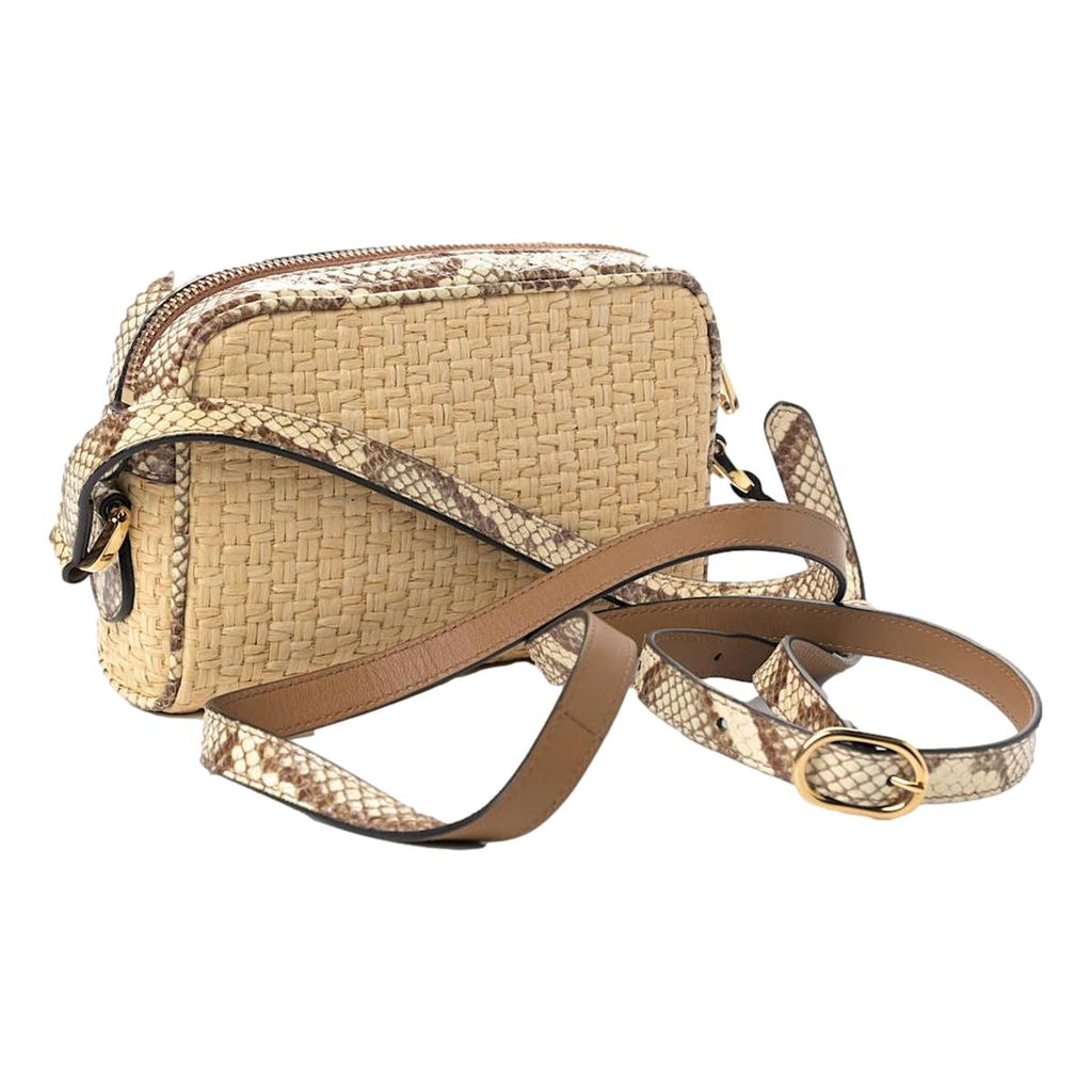 Gucci Ophidia Mini Bag Raffia Watersnake Shoulder Bag Beige at_Queen_Bee_of_Beverly_Hills