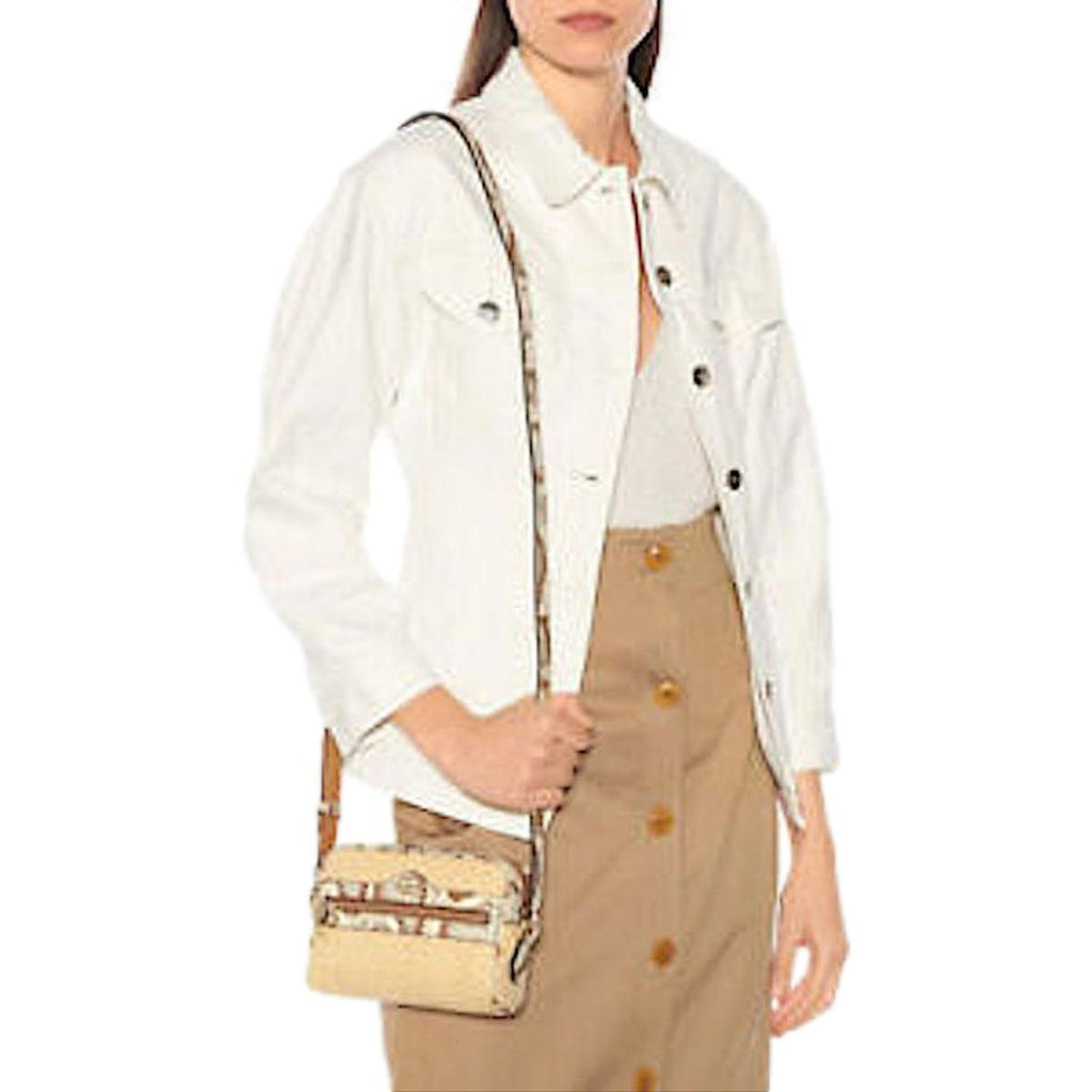 Gucci Ophidia Mini Bag Raffia Watersnake Shoulder Bag Beige 574493 – Queen  Bee of Beverly Hills