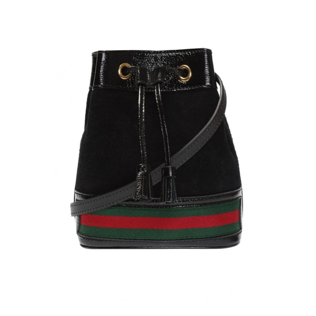 Gucci Black Suede and Patent Ophidia Doctor Bag