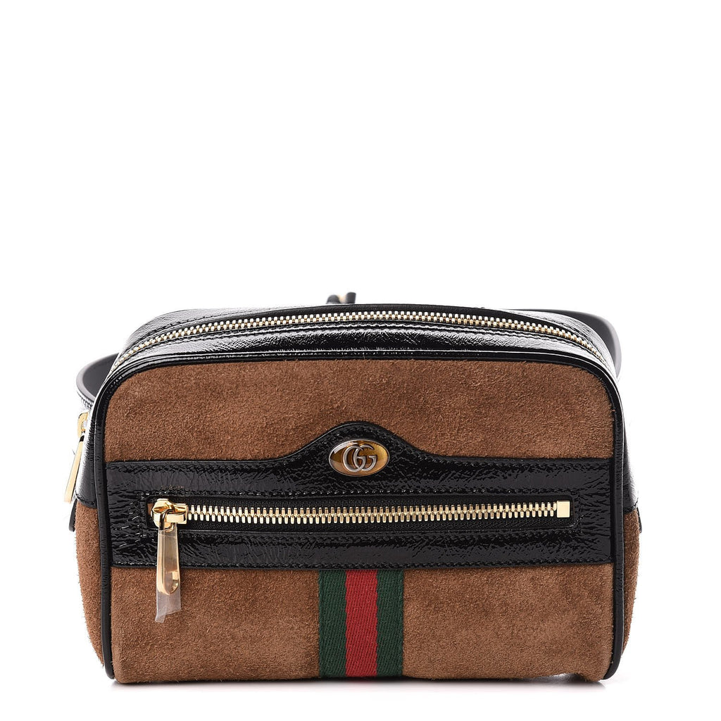 Gucci Ophidia Small Brown Web Belt Bag 517076 at_Queen_Bee_of_Beverly_Hills
