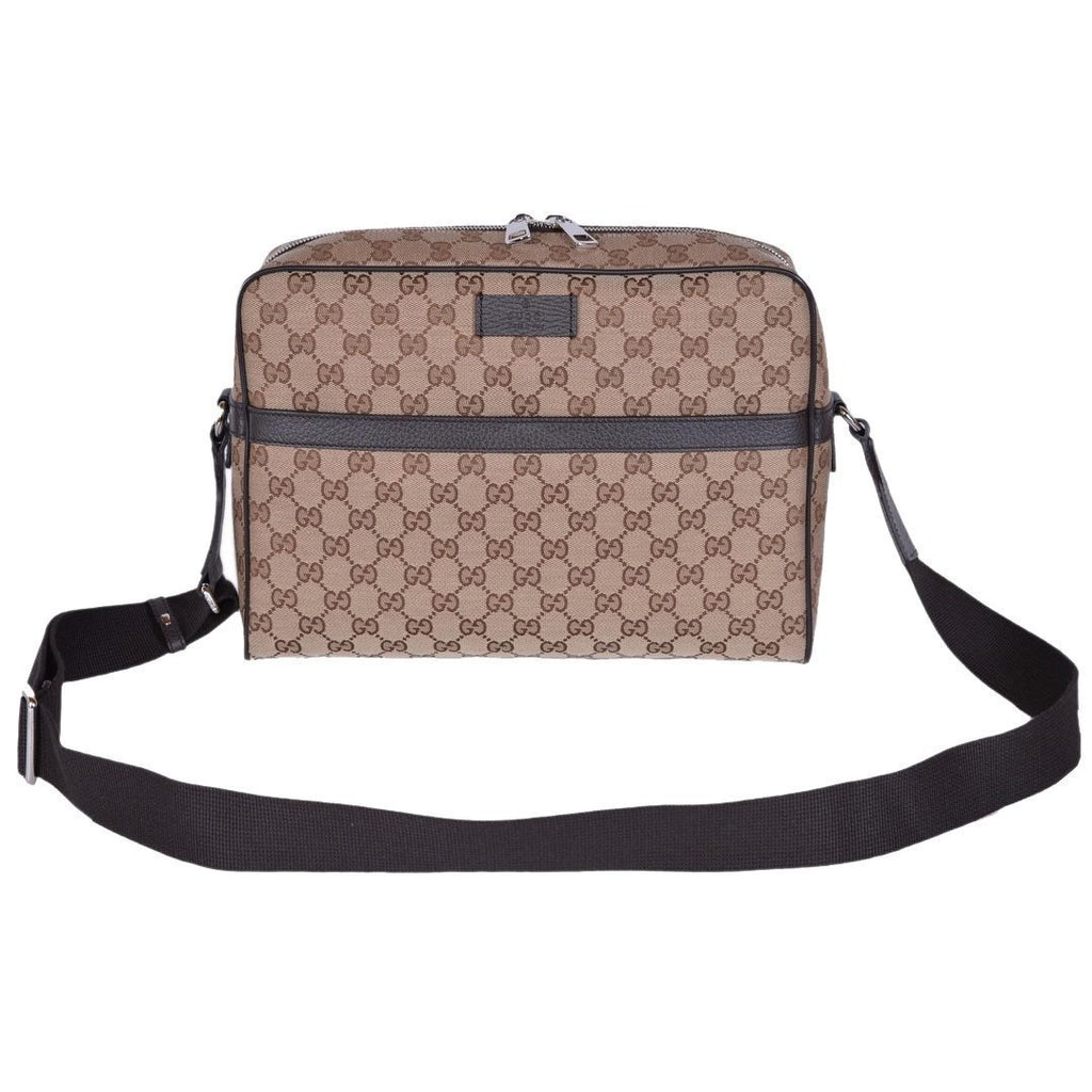 Gucci Bee Web Camera Bag GG Canvas