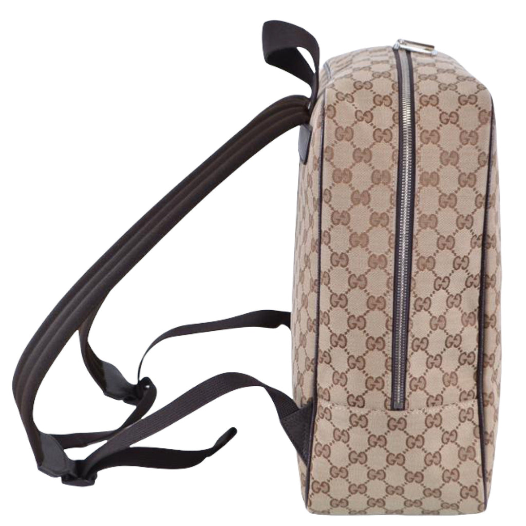 GUCCI GG Monogram Canvas Travel Backpack Bag Beige 449906