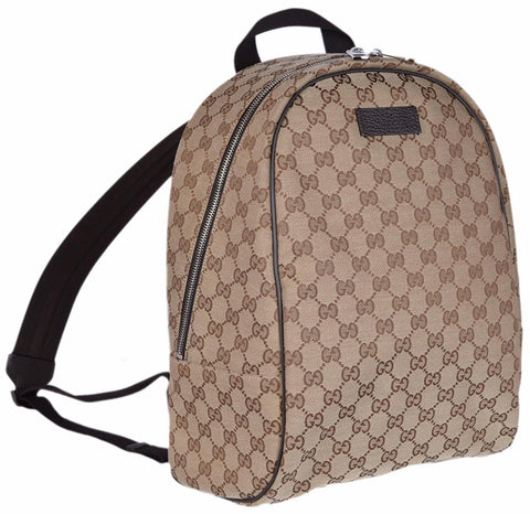 Gucci Original GG Guccissima Backpack Rucksack Travel Bag Tote (Beige/Brown) 449906 at_Queen_Bee_of_Beverly_Hills