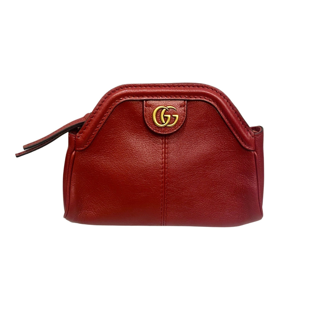 Gucci Rebelle Red Calf Leather Clutch Bag 517735 at_Queen_Bee_of_Beverly_Hills