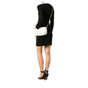 Gucci Soho Disco Crossbody Flap Ivory Signature Collection Gold Chain available at Queen Bee of Beverly Hills