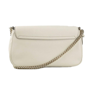 Gucci Soho Disco Crossbody Flap Ivory Signature Collection Gold Chain available at Queen Bee of Beverly Hills