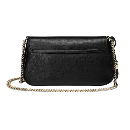 Gucci Soho Disco GG Black Calf Leather Tassel Chain Crossbody Bag available at Queen Bee of Beverly Hills