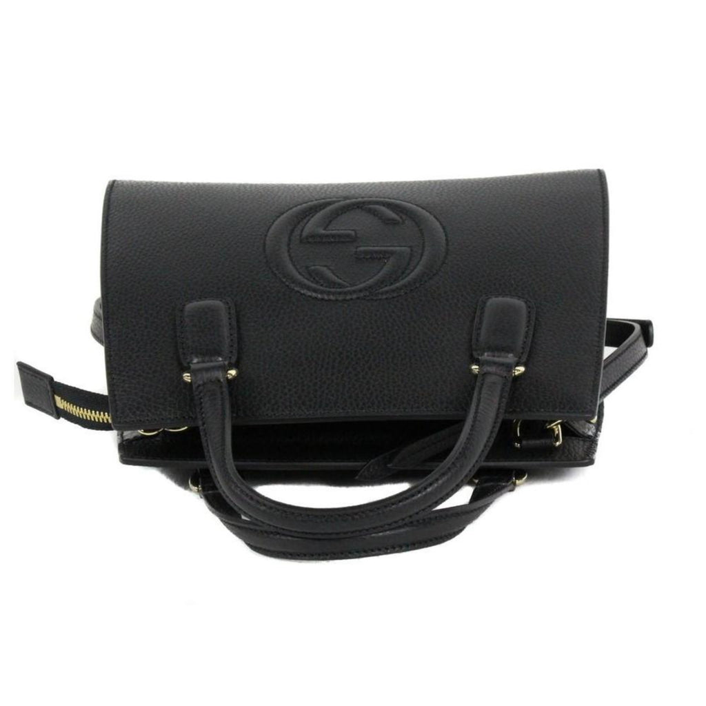 Sac à bandoulière soho en cuir Gucci Black in Leather - 38002531