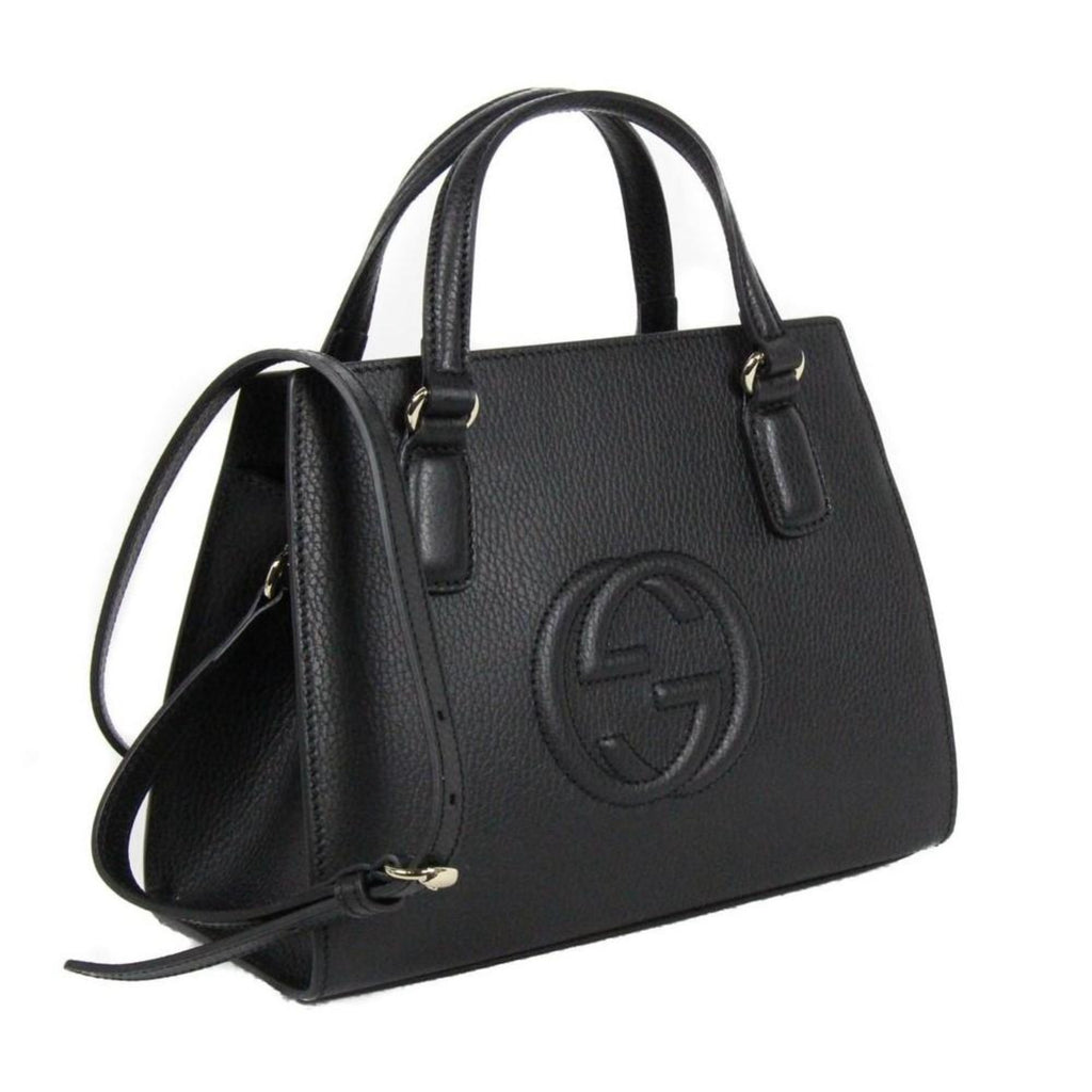 Gucci Tote Bag Black Leather