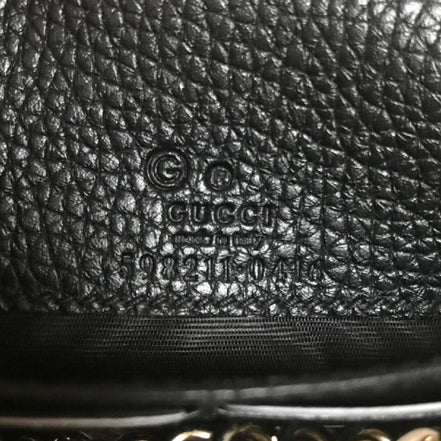 Gucci Soho Wallet on Chain Black Leather Cross Body Clutch Bag available at Queen Bee of Beverly Hills