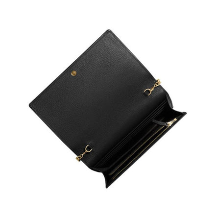 Gucci Soho Wallet on Chain Black Leather Cross Body Clutch Bag available at Queen Bee of Beverly Hills