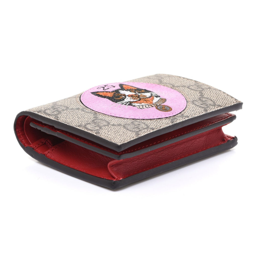 Gucci Supreme Monogram Bosco Patch Card Case Wallet 506277 at_Queen_Bee_of_Beverly_Hills