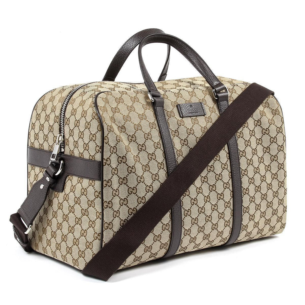 Gucci Unisex Classic Luggage Original GG Canvas Carry On Duffle Travel –  Queen Bee of Beverly Hills