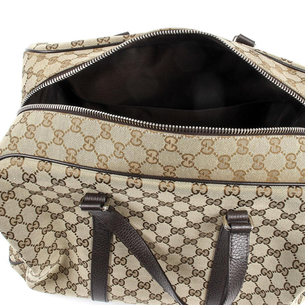 Gucci Unisex Classic Luggage Orginal GG Canvas Carry On Duffle Travel Bag 449167 at_Queen_Bee_of_Beverly_Hills