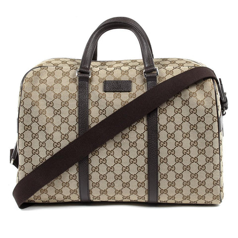 Gucci Unisex Classic Luggage Orginal GG Canvas Carry On Duffle Travel Bag 449167 at_Queen_Bee_of_Beverly_Hills