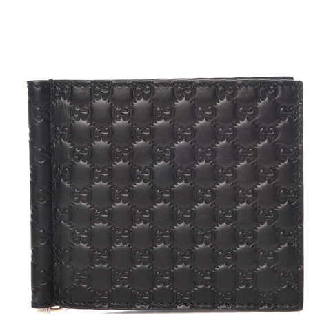 Gucci Unisex Microguccissima GG Black Money Clip Wallet 544478 at_Queen_Bee_of_Beverly_Hills