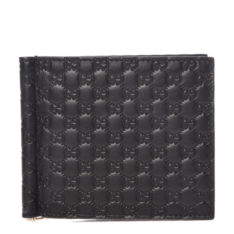 Gucci Unisex Microguccissima GG Black Money Clip Wallet 544478 at_Queen_Bee_of_Beverly_Hills