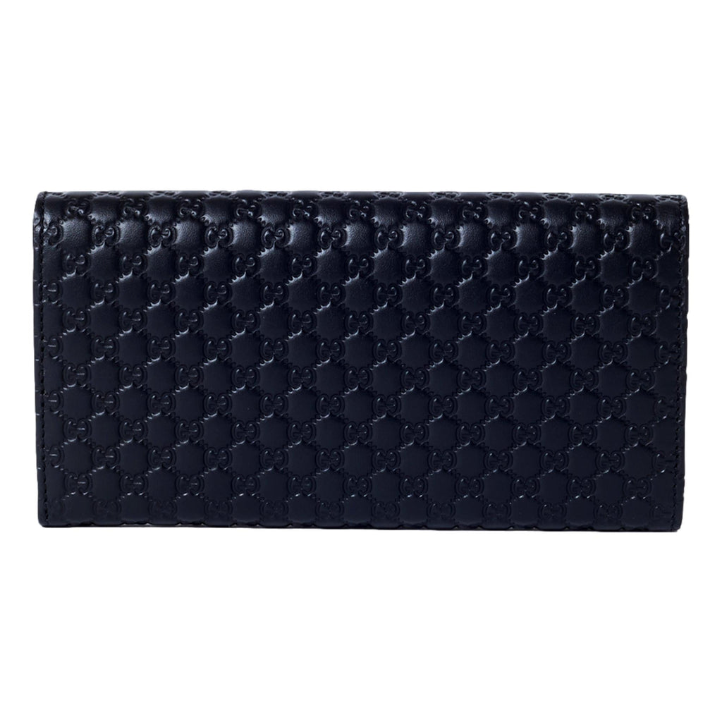 Gucci Women's Black Microguccissima Continental Flap Wallet 449396 at_Queen_Bee_of_Beverly_Hills