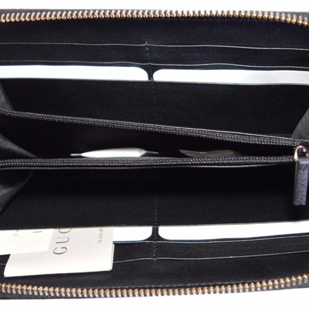 Gucci Women's Black Microguccissima GG Leather Zipper Wallet 449391 at_Queen_Bee_of_Beverly_Hills