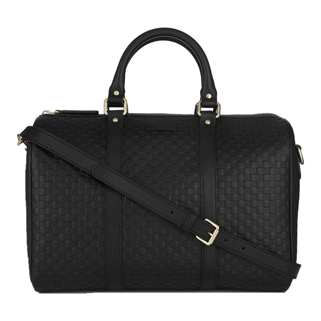 GUCCI Microguccissima Leather Boston Bag Black 449646