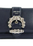 Jimmy Choo Cheri Dark Blue Leather Trifold Walllet available at Queen Bee of Beverly Hills