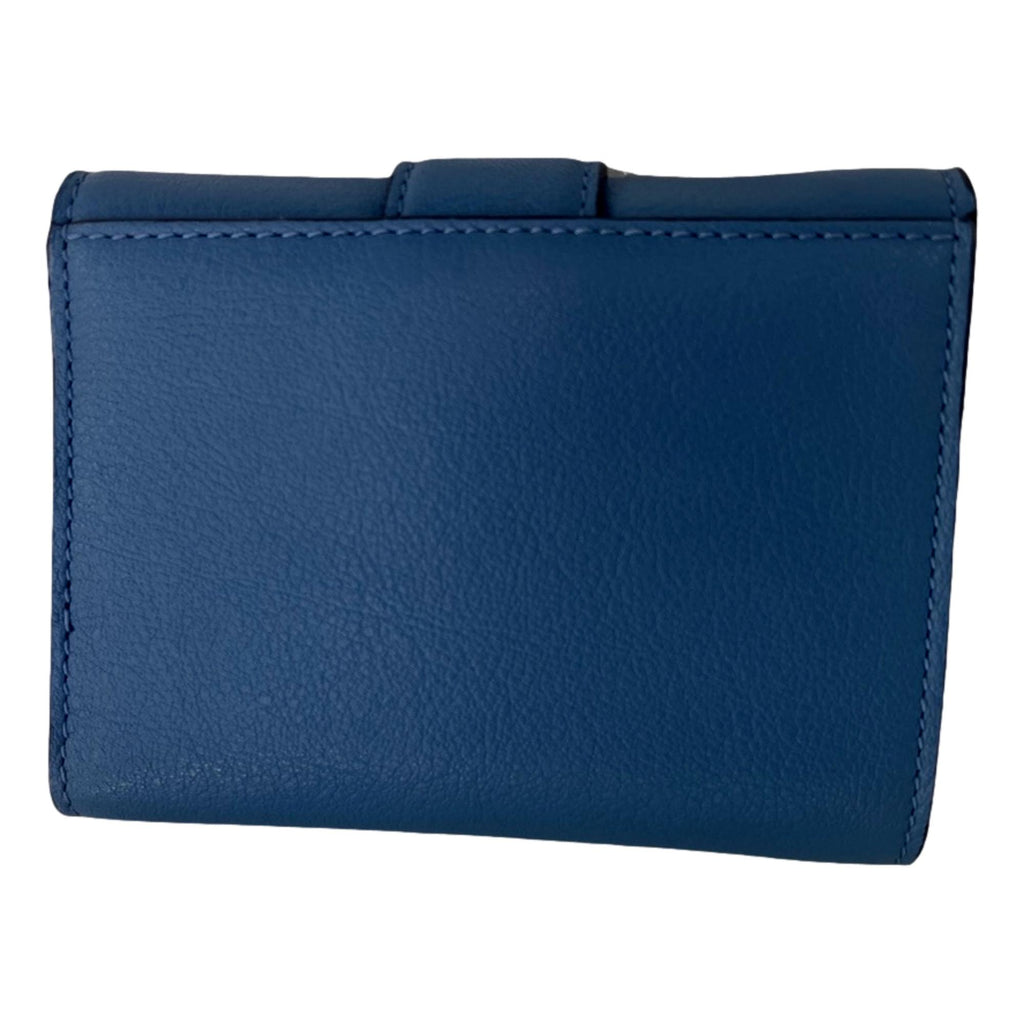 Jimmy Choo Cheri Parrot Blue Small Leather Card Case 0SQM | 028 at_Queen_Bee_of_Beverly_Hills