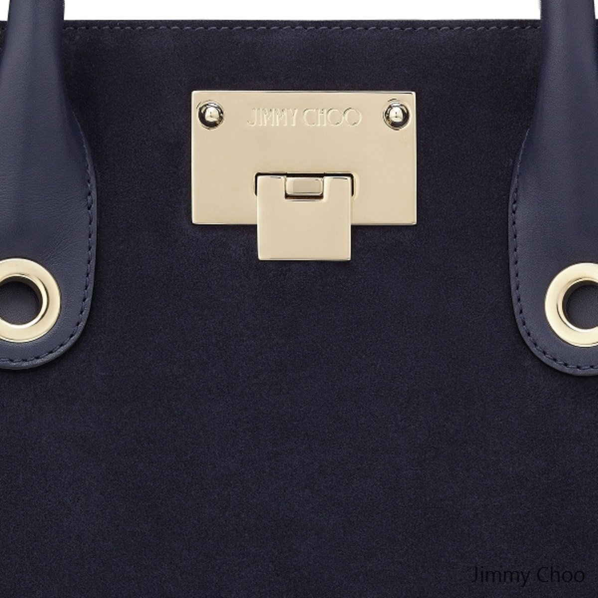 Jimmy Choo Riley Small Navy Blue Suede Top Handle Crossbody Bag OCERT028 at_Queen_Bee_of_Beverly_Hills